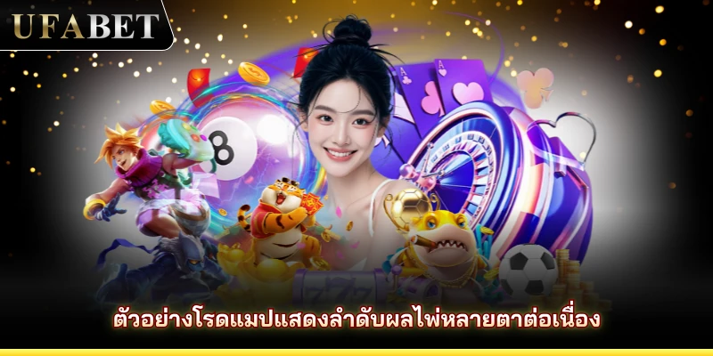 Một ví dụ về sơ đồ đường đi thể hiện trình tự kết quả của các lá bài qua nhiều vòng liên tiếp.